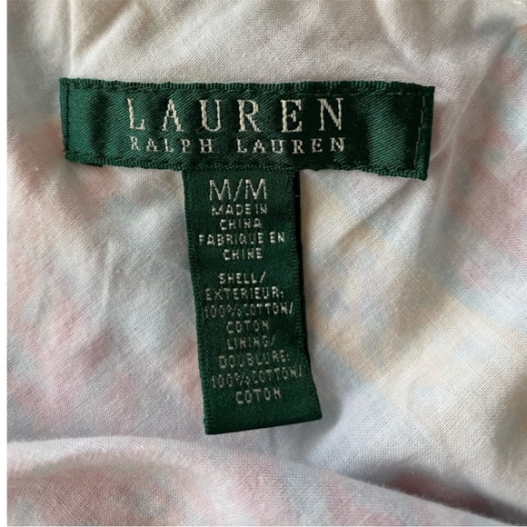 Lauren Ralph Lauren Red/Blue/Mulit-color Paisley Tiered Cotton Maxi Skirt. MED. - Picture 11 of 11